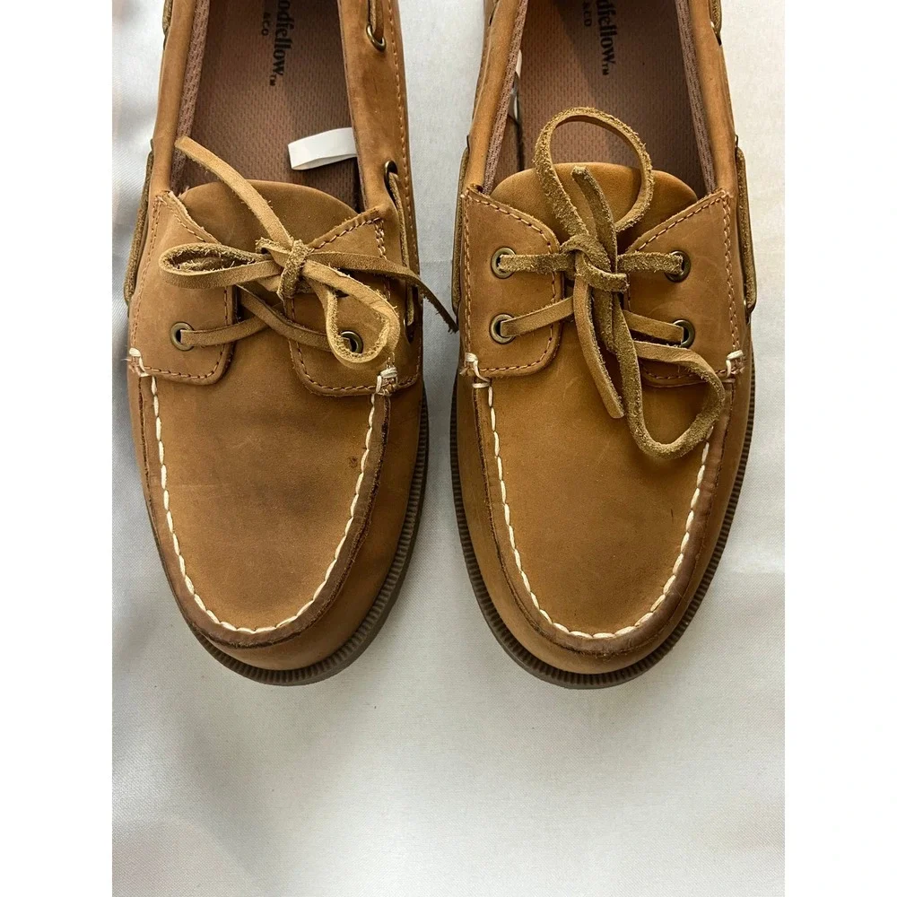 Goodfellow & Co Mens Tan Boat Shoes Casual Moc Toe Loafers Size 9